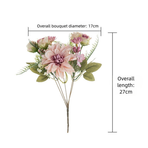 Faux fleurs dahlia bouquet - faux,